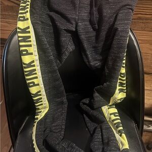 PINK Victoria's Secret Black and Yellow Pajama Pants